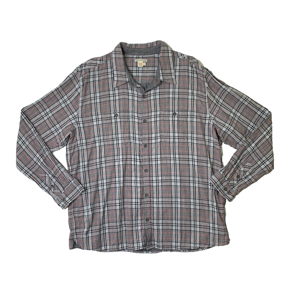 Carbon 2 Cobalt Shirt Mens XL Multi Cotton Check Button Up Long Sleeve Casual